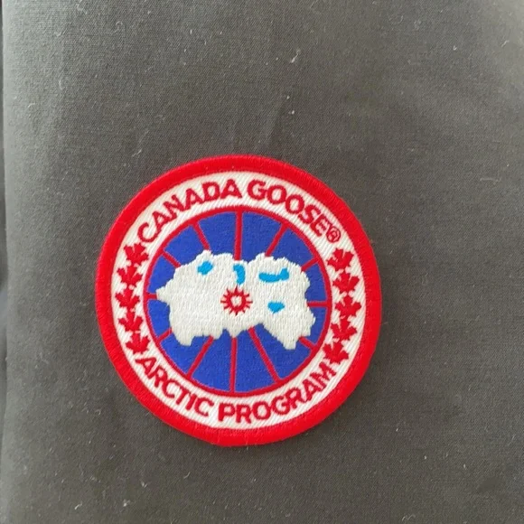 Winter coat with red circle logo hotsell